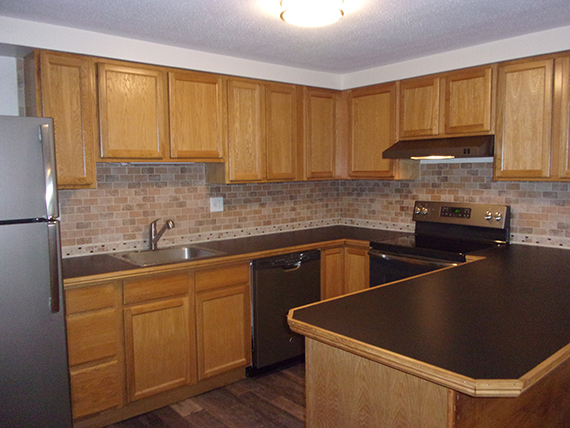 Woodland Apartments renovated kitchen